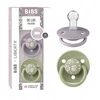 BIBS De Lux apvalių čiulptukų rinkinys 2 vnt SILICONE 0-36m Capel Sage