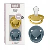 BIBS De Lux kūdikio čiulptukas, apvalus, 2 vnt. silikonas 0-36m Garstyčios/Benzinas