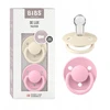BIBS De Lux kūdikių čiulptukas ROUND 2 vnt. SILICONE 0-36m Ivory&Baby Rožinė