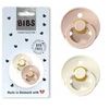 BIBS hevea čiulptukas 6-18 RUBBER 2 pak. Blush ivory