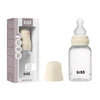 BIBS plastikinis kūdikio buteliukas 150ml silikoninis čiulptukas Ivory Anti-colic