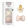 Bibs Supreme 2 vnt. kaučiuko čiulptukas, 6 m+, dramblio kaulo ir rožinis