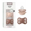 Bibs Supreme silikoniniai čiulptukai 0 m+, 2 vnt., Woodchuck&blush