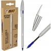 Bic Cristal Re'new metalinis rašiklis, mėlynas, su papildomais 2 rašiklio užpildais
