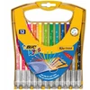 Bic Kid Couleur flomasteriai, 12 spalvų, su plaunamu rašalu