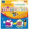 Bic Kids spalvoti flomasteriai, 12 spalvų