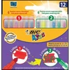 Bic Kids spalvoti flomasteriai, 12 spalvų