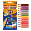 Bic Kids Stripes pieštukiniai pieštukai, 12 spalvų