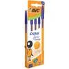 Bic Oranžinis Fine Cristal mėlyni rašikliai, 4 vnt.