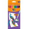 Bic spalvoti pieštukai vaikams, 24 vnt., su trintuku