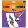 BIC Spalvoti pieštukai su trintuku Kids Evolution Illusion 24 spalvų rinkinys