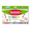"Bipunta" rašikliai su dvigubu smaigaliu 24 spalvos Fibracolor