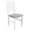 Bird Meble MEDINIS MASĖS KRYŽIAMAS KĖDĖS VIRTUVĖS VALGOMUI BALTA / SMĖLĖ