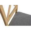 Bird Meble Minkšta kėdė svetainei, valgomajam, virtuvei, medinė Artisan Oak/Pilkas