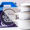 BK APVALUS emaliuota keptuvė su dangčiu 24 CM 4,2 L KREMINE