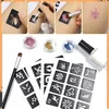 Blizgučių tatuiruočių rinkinys vaikams, šablonai, klijai, aksesuarai, 22 vnt