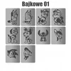 Blizgučių tatuiruočių rinkinys vaikams - pasakų pakuotės šablonai Nr. 15