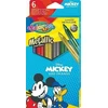 Blizgūs flomasteriai COLORINO Disney "Peliukas Mikis", 6 spalvos
