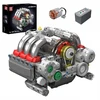 Blokai Mould King 10193 Variklis Boxer Flat-Six Porsche šešių cilindrų BOX