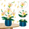 BLOKĖS PUOKŠTĖ ORCHIDĖJŲ GĖLĖS DIDELIS RINKINYS 616 ELEMENTŲ KONSTRUKCINIS RINKINYS