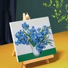 Habarri 3D painting Bas-relief Mėlyna irises Wall picture Flowers org. Gogas