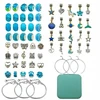 CHARMS Mėlynas BEADS RINKINYS, SKIRTA CHARMS APrankeles IR KORĖLIUS GAMINTI