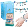 CHARMS Mėlynas BEADS RINKINYS, SKIRTA CHARMS APrankeles IR KORĖLIUS GAMINTI