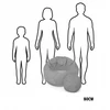 Blue Mėlyna Sėdmaišis su pufu Ball XXXL (80 cm), Mėlyna/Baltas
