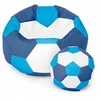 Blue Mėlyna Sėdmaišis su pufu Ball XXXL (80 cm), Mėlyna/Baltas