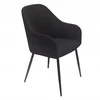 Bm Design 2 MONTANA kėdės, juodas velvetas, juodos metalinės kojos
