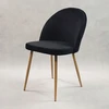 Bm Design 4 Denver Velvet kėdės, aptrauktos juodu aksomu