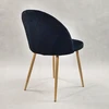 Bm Design 4 Denver Velvet kėdės, aptrauktos juodu aksomu
