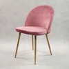 Bm Design 4 Denwer Velvet rožinės spalvos kėdės - aksomas