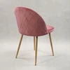 Bm Design 4 Denwer Velvet rožinės spalvos kėdės - aksomas