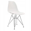 Bm Design 4 DSR Milano kėdės, baltos, metalinės kojos