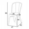 Bm Design 4 Paris juodos Tolix metalinės kėdės