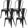 Bm Design 4 Paris juodos Tolix metalinės kėdės