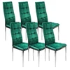 Bm Design 6 MONAKO VELVET žalios spalvos kėdės, apmuštos aksomu