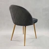 Bm Design Kėdė DENWER VELVET, pilka aksominė, apmušta