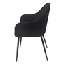 Bm Design Kėdė MONTANA, juodas velvetas, juodos metalinės kojos
