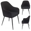 Bm Design Kėdė MONTANA, juodas velvetas, juodos metalinės kojos
