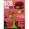 Bob Snail Bobo sraigių užkandžių pyragas obuolių braškės pieniniame šokolade 60g >>