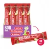 BOB SNAIL vaisių suktinukai Looong obuolių braškių rinkinys 30x15g BE CUKRAUS