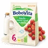 BOBOVITA Pieno ir ryžių košė Braškių 6m+ 230 g