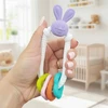 Bocioland Sensory Teether silikoninis zuikis su pakabukais 0m+