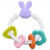 Bocioland Sensory Teether silikoninis zuikis su pakabukais 0m+