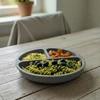 Bocioland Silikoninė 3 skyrių lėkštė su siurbtukais 5903 BL590, tamsiai pilka