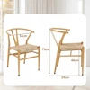 BOHO KĖDĖS 2 Vnt. VALGOMO KAMBARIO VIRTUVĖJE RATTAN METAL NATURAL COSTWAY