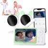 Boifun Baby Monitorius 2 LCD kameros 4,3 colio dvipusis ryšys 144 val. budėjimo režimas