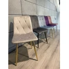 Lugano BORGO VELVET LIGHT Pilkas Sidabrinis minkšta kėdė